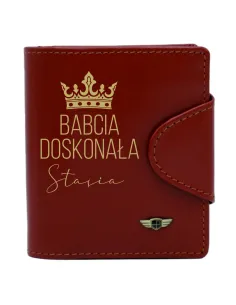 Portfel SKÓRZANY Prezent dla Babci na Dzień Babci