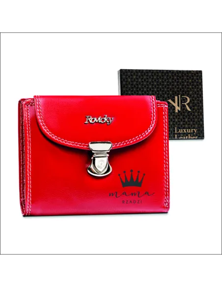 Damski portfel na PREZENT dla MAMY 100% skóra gift