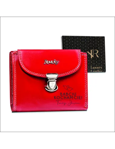 Elegancki portfel ROVICKY na dzień BABCI dedykacja