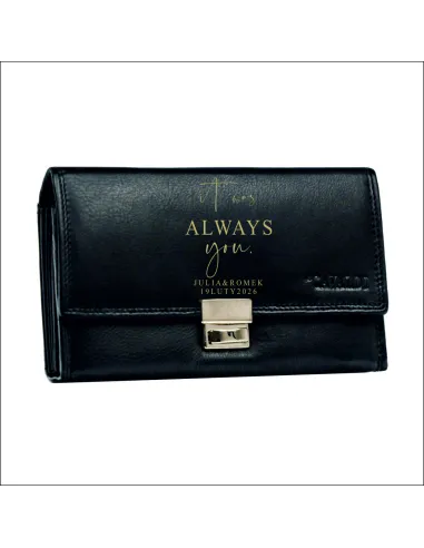 Portfel na prezent TWOJA DEDYKACJA imię z grawerem