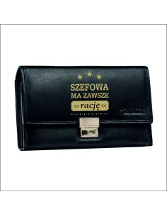Portfel dla SZEFOWEJ Twój tekst imię JAKOŚĆ grawer