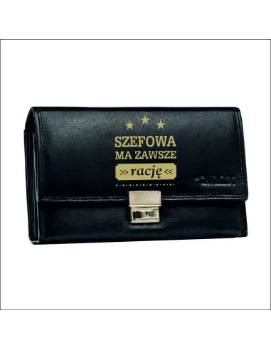 Portfel dla SZEFOWEJ Twój tekst imię JAKOŚĆ grawer