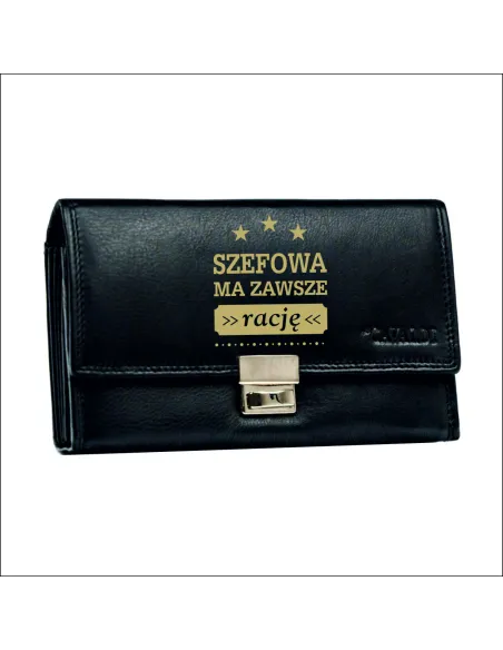 Portfel dla SZEFOWEJ Twój tekst imię JAKOŚĆ grawer
