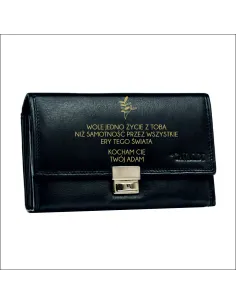 Portfel skóra DEDYKACJA dla kobiety żony GRAWER