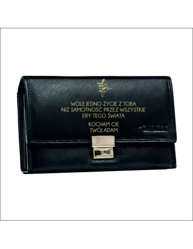 Portfel skóra DEDYKACJA dla kobiety żony GRAWER