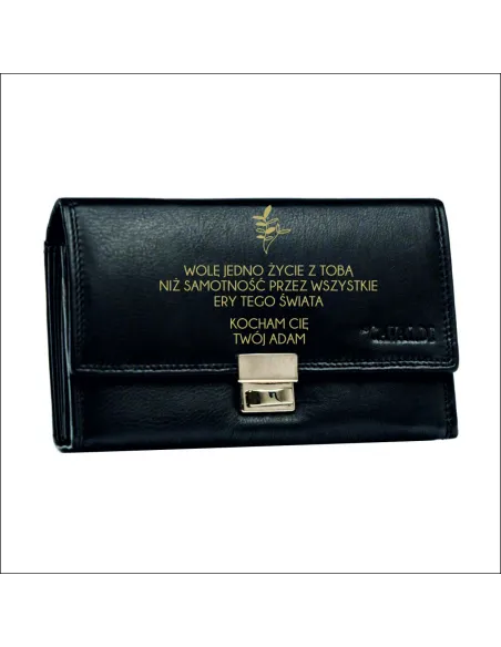 Portfel skóra DEDYKACJA dla kobiety żony GRAWER