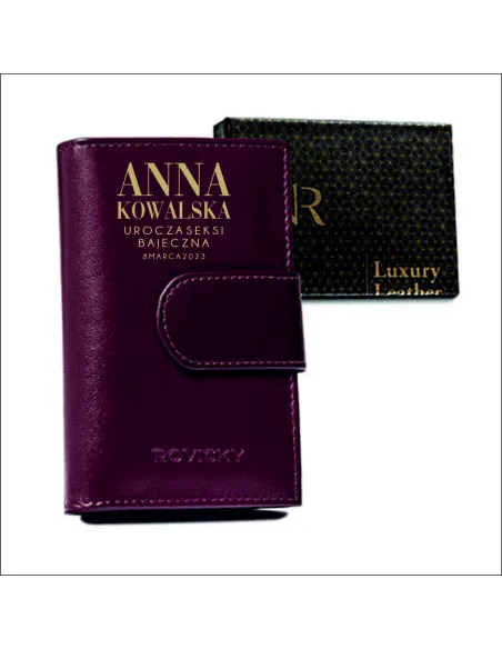 Portfel DAMSKI Z IMIENIEM walentynki DZIEŃ KOBIET