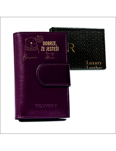 Portfel DLA NIEJ na prezent Z IMIENIEM walentynki