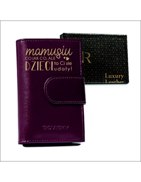 Portfel ROVICKY Dzień Mamy TWÓJ NAPIS w pudełku
