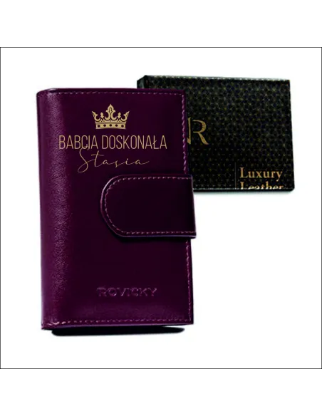 Portfel dla babci Z IMIENIEM grawer na DZIEŃ BABCI