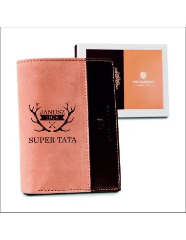 Portfel męski grawer SUPER TATA dzień ojca JAKOŚĆ