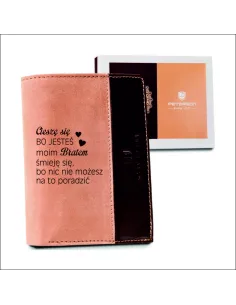 Portfel męski PETERSON +własny tekst dla BRATA box