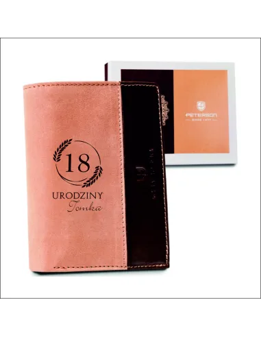 Elegancki PORTFEL grawer prezent na urodziny18stka