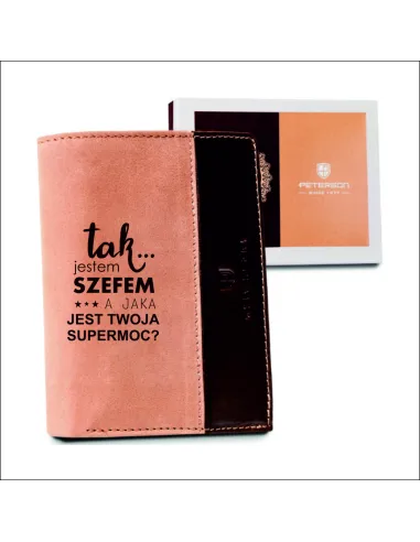 Portfel dla SZEFA Twój tekst imię JAKOŚĆ grawer PL