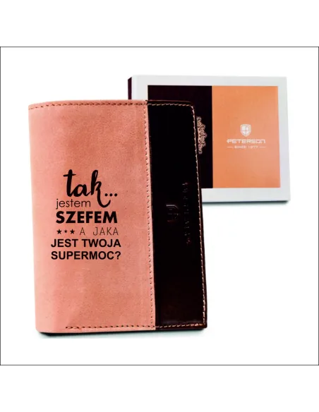 Portfel dla SZEFA Twój tekst imię JAKOŚĆ grawer PL