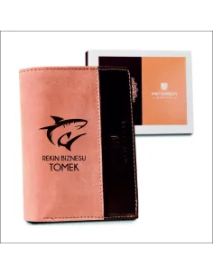 Portfel skóra 100% dla faceta PREZENT jakość +imię