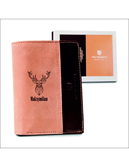 PREZENT dla faceta portfel SKÓRA grawer z imieniem