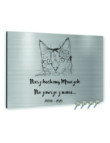 TABLICZKA NAGROBNA pamiątkowa dla psa kota NAGROBKOWA ALUMINIOWA 30x20