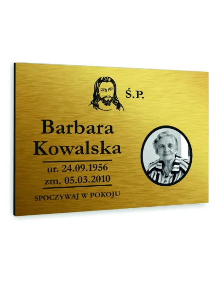 TABLICZKA NAGROBNA NAGROBKOWA ze zdjęciem ALUMINIOWA DIBOND UV 30x20