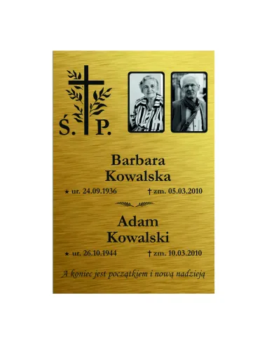 TABLICZKA NAGROBNA NAGROBKOWA ze zdjęciem ALUMINIOWA DIBOND UV 30x20