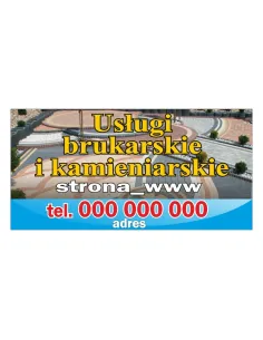 Baner reklamowy gotowe wzory banerów - Usługi brukarskie i kamieniarskie