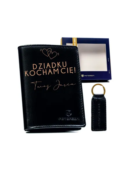 Portfel+brelok EMERYTURA NOWA PRACA PODZIĘKOWANIE