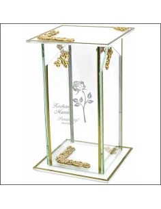 Ekskluzywny znicz szklany PERSONALIZOWANY GRAWER DLA MAMY