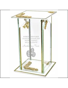 Ekskluzywny znicz szklany PERSONALIZOWANY GRAWER DLA TATY na wielkanoc