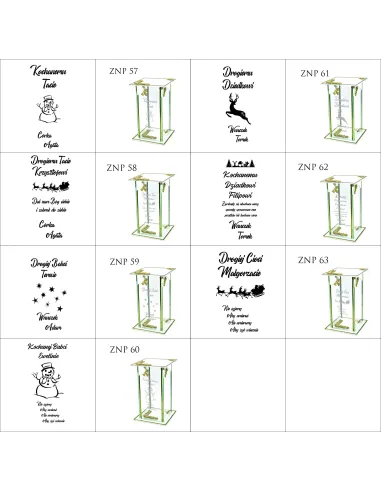 Ekskluzywny znicz szklany PERSONALIZOWANY GRAWER DLA TATY na wielkanoc