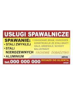 Baner reklamowy gotowe wzory banerów - Usługi spawalnicze