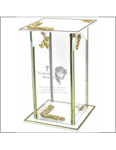 Ekskluzywny znicz szklany PERSONALIZOWANY GRAWER DLA DZIADKA