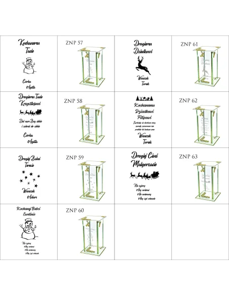 Ekskluzywny znicz szklany PERSONALIZOWANY GRAWER DLA BABCI