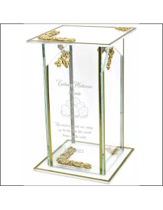 Ekskluzywny znicz szklany PERSONALIZOWANY GRAWER DLA ŻÓNY