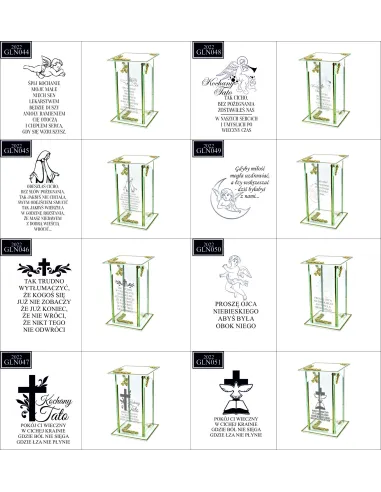 Ekskluzywny znicz szklany PERSONALIZOWANY GRAWER DLA MĘŻA