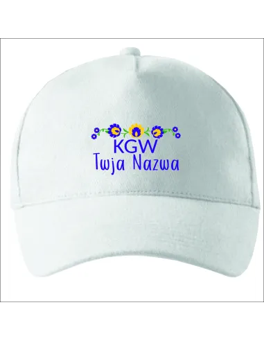 CZAPKA z HAFTEM LOGO koło gospodyń wiejskich + napis tekst grafika KGW