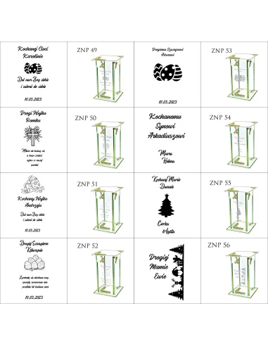 Ekskluzywny znicz szklany PERSONALIZOWANY GRAWER DLA MĘŻA