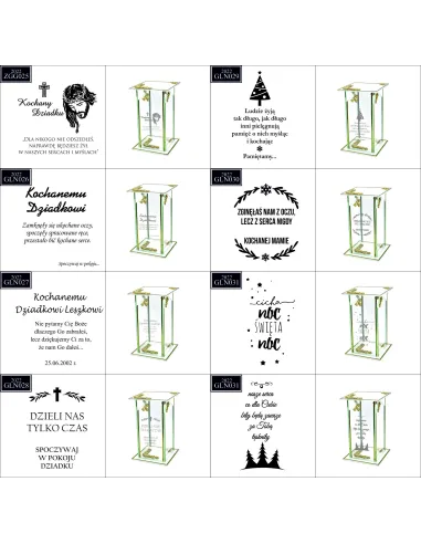 Ekskluzywny znicz szklany PERSONALIZOWANY GRAWER DLA TATY na wielkanoc