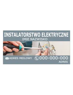 Baner reklamowy gotowe wzory banerów - Instalatorstwo elektryczne