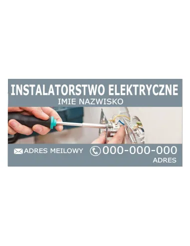 Baner reklamowy gotowe wzory banerów - Instalatorstwo elektryczne