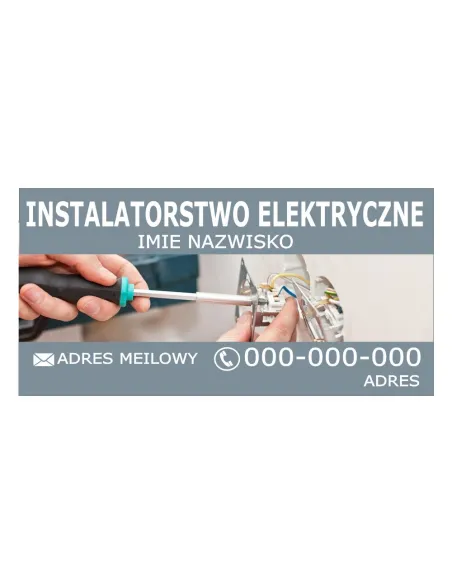Baner reklamowy gotowe wzory banerów - Instalatorstwo elektryczne