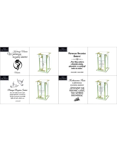 Ekskluzywny znicz szklany PERSONALIZOWANY GRAWER DLA MAMY