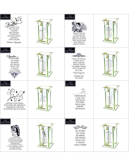 Ekskluzywny znicz szklany PERSONALIZOWANY GRAWER DLA ŻÓNY