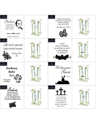 Ekskluzywny znicz szklany PERSONALIZOWANY GRAWER DLA MĘŻA