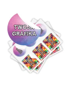 Naklejki z twoim LOGO ETYKIETY WLEPKI REKLAMOWE dowolny nadruk
