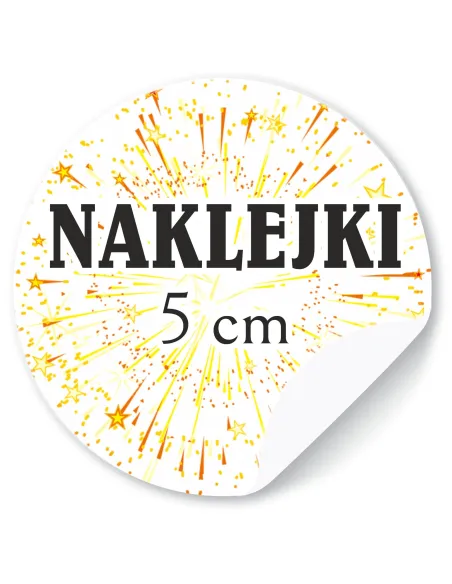 Naklejki z LOGO firmy ETYKIETY REKLAMOWE z twoim nadrukiem 5 cm 200 szt