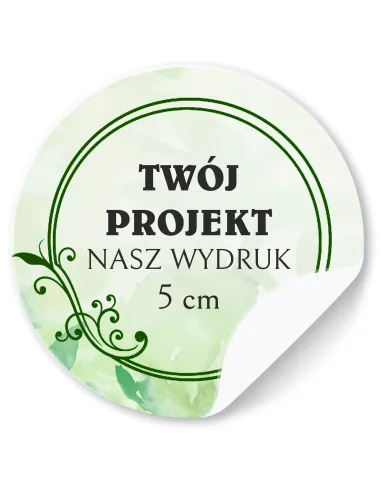 Naklejki z LOGO firmy ETYKIETY REKLAMOWE z twoim nadrukiem 5 cm 100 szt