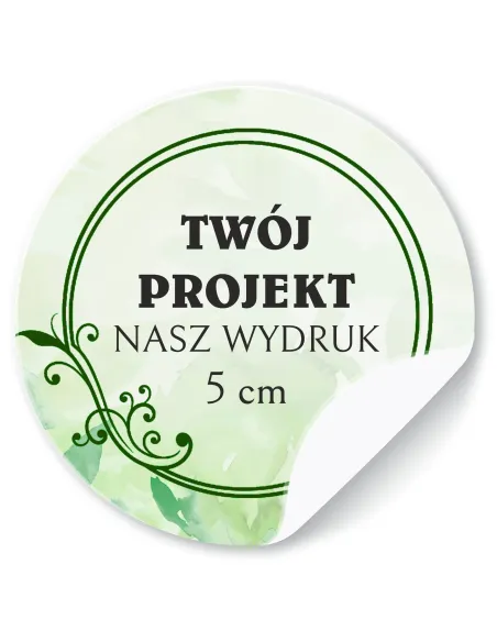 Naklejki z LOGO firmy ETYKIETY REKLAMOWE z twoim nadrukiem 5 cm 100 szt