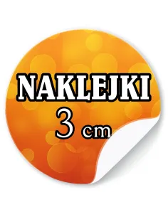 Naklejki z LOGO firmy ETYKIETY REKLAMOWE z twoim nadrukiem 3 cm 100 szt