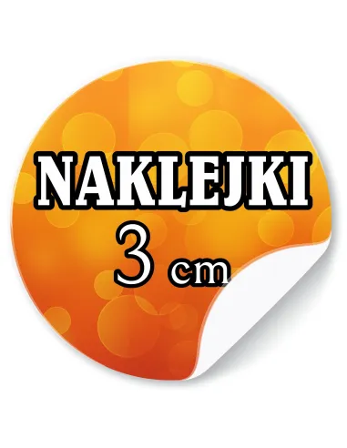 Naklejki z LOGO firmy ETYKIETY REKLAMOWE z twoim nadrukiem 3 cm 100 szt