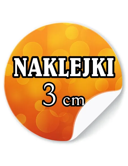 Naklejki z LOGO firmy ETYKIETY REKLAMOWE z twoim nadrukiem 3 cm 100 szt
